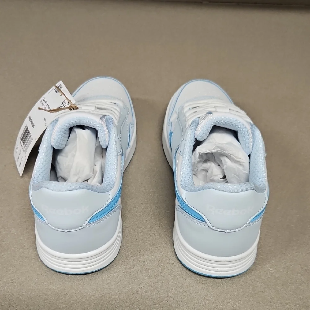 Reebok Kids Sneakers in White and Light Blue - Picture 4 of 11
